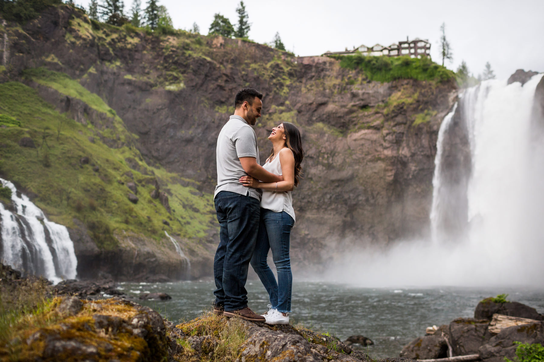 Snoqualmie Falls Engagement Photos